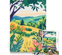 1000 Piece Jigsaws Connecticut Summer Fields Minimalist Art Tight Fit Piece Mind Skill Fun Cozy Fun Time Xmas Leisure Gift (38x52cm)