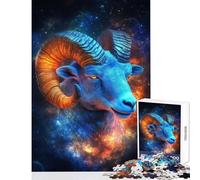 1000 Piece Jigsaws Cosmic Capricorn Anti-Stress Toys Gift For Birthdays Educational Game with Matching Poster And Trivia Sheet Size 38x26cm