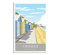 1000 Piece Jigsaws，Cromer Beach Huts North Norfolk Jigsaws Puzzles 1000 Pieces Classic Jigsaws Educational Games Toys ， Best Gift for Adults and Kids 38x26cm