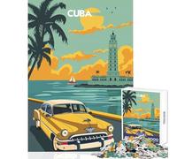 1000 Piece Jigsaws Cuban Coastline Jigsaw Puzzles for Adults Stress Reliever Parent-child Interaction Learning Educational Toys (50x75cm)