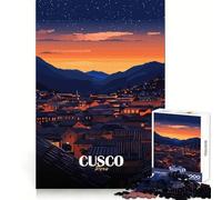 1000 Piece Jigsaws Cusco, Peru at Nightfall Tight Fit Piece Mind Skill Fun Cozy Fun Time Xmas Leisure Gift (38x26cm)