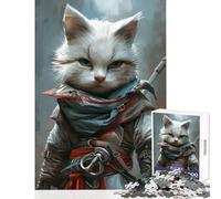 1000 Piece Jigsaws Cute Assassins Cat Jigsaw Puzzles for Adults Stress Reliever Parent-child Interaction Learning Educational Toys (38x26cm)