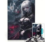 1000 Piece Jigsaws Death Queen of Night, DIY Toys, Difficult Challenge, with Fully Interlocking Randomly Shaped Pieces 50x75cm