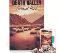1000 Piece Jigsaws Death Valley National Park Poster, DIY Toys, Difficult Challenge, with Fully Interlocking Randomly Shaped Pieces 38x52cm