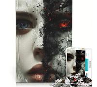 1000 Piece Jigsaws Demon in Me, DIY Toys, Difficult Challenge, with Fully Interlocking Randomly Shaped Pieces 38x26cm