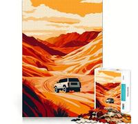 1000 Piece Jigsaws Desert Off Roading Minimalist Art Clean Joint Game Smart Play Gift Relax Play Time Xmas Decor Gift (38x26cm)