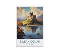1000 Piece Jigsaws，Eilean Donan Castle Scotland Castle Jigsaw Adult Decompression Game Puzzle Students Toys for Children Christmas Birthday Gifts 38x26cm