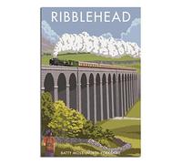 1000 Piece Jigsaws，England North Yorkshire Ribblehead Jigsaws Puzzles 1000 Pieces Classic Jigsaws Educational Games Toys ， Best Gift for Adults and Kids 38x26cm