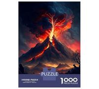 1000 Piece Jigsaws Erupting Volcano Puzzle for Adults Toy Wall Decor Difficult Challenge Deal As Gifts for The Whole Family 52x38cm/1000pcs