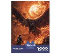 1000 Piece Jigsaws Fiery Battle with Phoenix Puzzle for Adults Toy Wall Decor Difficult Challenge Deal As Gifts for The Whole Family 38x26cm/1000pcs