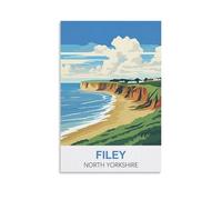 1000 Piece Jigsaws，Filey North Yorkshire Jigsaws Puzzles 1000 Pieces Classic Jigsaws Educational Games Toys ， Best Gift for Adults and Kids 70x50cm