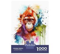 1000 Piece Jigsaws for Adults Abstract Monkey Painting Jigsaw for Adults Toy Wall Decor Presents for Women Challenging To Complete 70x50cm/1000pcs