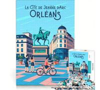 1000 Piece Jigsaws for Adults Affiche Orléans, Educational Toy, Fun Activities at Home, for Birthday, Chrismas 50x75cm