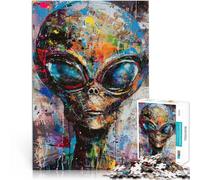 1000 Piece Jigsaws for Adults “Alien Art” Made of cardboard，for age 14+ Home art decoration As a gift for the whole family and friends。size：26x38cm/10.24x14.96inch