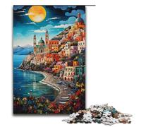 1000 Piece Jigsaws for Adults Amalfi_Coast_colorful Jigsaw Puzzle - Challenging Game A Work of Art Suitable for And Teenager 14 And Up 1000 PCS(38x26cm)