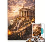 1000 Piece Jigsaws for Adults Ancient Green Temple in Old Greece, Educational Toy, Fun Activities at Home, for Birthday, Chrismas 38x26cm