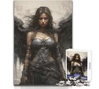1000 Piece Jigsaws for Adults Angels Black Woman Toy Intellectual Game Analysis And Logic Gift For Birthdays Size 50x75cm
