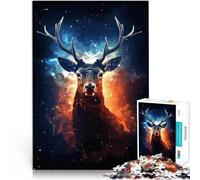1000 Piece Jigsaws for Adults Animal Deer Cosmic Galaxy Handgeschwindigkeitswettbewerb Wohnkunstdekor38x26cm