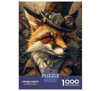1000 Piece Jigsaws for Adults Animal Steampunk Fox Jigsaw for Adults Toy Wall Decor Presents for Women Challenging To Complete 52x38cm/1000pcs