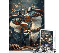 1000 Piece Jigsaws for Adults Animal Steampunk Penguin Toy Wall Decor Art Work Gift for Educational Game Artists' Collection, Fine Arts Size 38x52cm