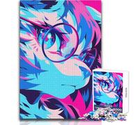 1000 Piece Jigsaws for Adults Anime Furry with Glasses Toy Intellectual Game Analysis And Logic Gift For Birthdays Size 50x75cm