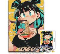 1000 Piece Jigsaws for Adults Anime Girl Eating Ramen Toy Intellectual Game Analysis And Logic Gift For Birthdays Size 38x26cm