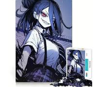 1000 Piece Jigsaws for Adults Anime Girl with Red Eyes Fine Edge Craft Thinking Fun Game Relax Game Play Birthday Hobby Gift (38x26cm)