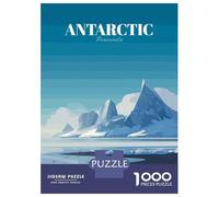 1000 Piece Jigsaws for Adults Antarctic Peninsula Landscape Illustration Jigsaw for Adults Toy Wall Decor Presents for Women Challenging To Complete 38x26cm/1000pcs