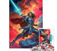 1000 Piece Jigsaws for Adults Archangel Michael Challenging To Complete Stress Reliever Educational Game Suitable for Ages 14 And Up (38x26cm)