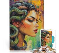 1000 Piece Jigsaws for Adults Artistic painting Medusa Schwierig und herausfordernd Geburtstagsgeschenk, Geschenke75x50cm