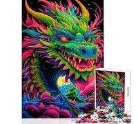 1000 Piece Jigsaws for Adults Asian Flying Dragon Relaxing Games But Fun And Humorous Toy Wall Decor Challenging To Complete (50x75cm)
