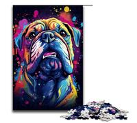 1000 Piece Jigsaws for Adults Astronaut Bull Dog Puzzle Challenging Game A Work of Art Suitable for And Teenager 14 And Up 75x50cm