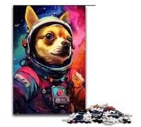 1000 Piece Jigsaws for Adults Astronaut Chihuahua Baby Puzzle Challenging Game A Work of Art Suitable for And Teenager 14 And Up 75x50cm