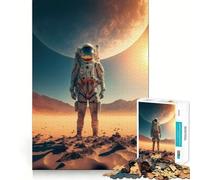 1000 Piece Jigsaws for Adults Astronaut on New Planet Fine Edge Craft Thinking Fun Game Relax Game Play Birthday Hobby Gift (50x75cm)