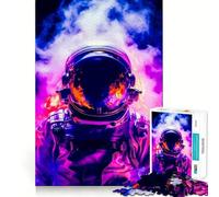 1000 Piece Jigsaws for Adults Astronaut Space Nebula Fine Edge Craft Thinking Fun Game Relax Game Play Birthday Hobby Gift (38x52cm)