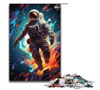 1000 Piece Jigsaws for Adults Astronauts Playing in Colorful Space Jigsaw Puzzle - Challenging Game A Work of Art Suitable for And Teenager 14 And Up 1000 PCS(38x26cm)