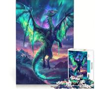 1000 Piece Jigsaws for Adults Aurora Seraphim Dragon, Brain Teaser Game, Challenging To Complete, Enhance Love between Couples 38x52cm