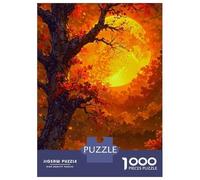 1000 Piece Jigsaws for Adults Autumn Moonlit Forest Puzzles for Adults Family Games Perfect Decoration Challenging To Complete 52x38cm/1000pcs