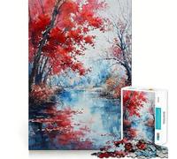 1000 Piece Jigsaws for Adults Autumn Reflections Fine Edge Craft Thinking Fun Game Relax Game Play Birthday Hobby Gift (50x75cm)