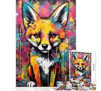 1000 Piece Jigsaws for Adults Banksy Graffiti Slum Fox Relaxing Games But Fun And Humorous Toy Wall Decor Challenging To Complete (50x75cm)