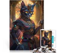 1000 Piece Jigsaws for Adults Bastet Egyptian Mythology Made of cardboard Suitable for ages 14 and up Educational Games Home Decoration game. Games Toys Gift。size：38x52cm/14.96x20.47inch