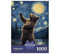 1000 Piece Jigsaws for Adults Bear Gazing at Stars Jigsaw for Adults Relax Games Analysis And Logic Gifts for Friends And Family 70x50cm/1000pcs