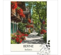 1000 Piece Jigsaws for Adults Berne Indiana | Difficult Challenge Parent-child interaction Suitable for desktop decoration 38x26cm