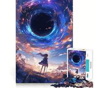 1000 Piece Jigsaws for Adults Black Hole World Anime Neat Fit Decor, Cognitive Fun Play, Peace Game Play, Birthday Activity (38x26cm)