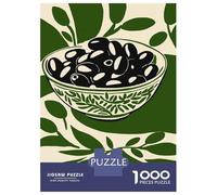 1000 Piece Jigsaws for Adults Black Olives in Bowl Jigsaw for Adults Toy Wall Decor Presents for Women Challenging To Complete 52x38cm/1000pcs