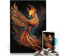 1000 Piece Jigsaws for Adults Black Phoenix Made of wood Suitable for ages 14 and up Challenging To Complete But Fun And Humorous Great Gift。size：50x75cm/19.68x29.52inch
