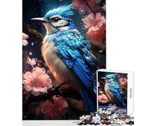 1000 Piece Jigsaws for Adults Blue Jay Puzzles for Teenagers Pattern Assembly Educational Challenge Toy Intellectual Game (38x26cm)