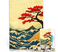 1000 Piece Jigsaws for Adults Bonsai Tree over The Waves Herausforderndes Spiel einzigartiges Herausforderungsspiel38x26cm