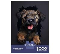 1000 Piece Jigsaws for Adults Border Terrier Jigsaw for Adults Toy Wall Decor Presents for Women Challenging To Complete 52x38cm/1000pcs