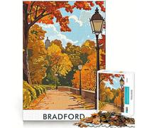 1000 Piece Jigsaws for Adults Bradford Autumn Path Neat Cut Decor Thinking Training Toy Free Time Play Festive Leisure Gift (38x52cm)